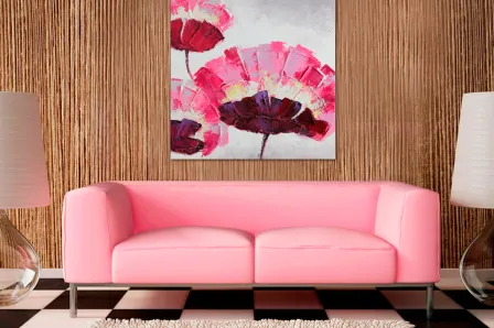 Quadro Rosa Papel 2