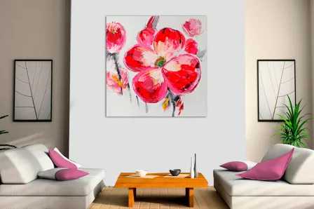 Quadro Vermelho a Pincel
