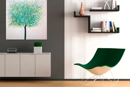 Quadro Árvore da Vida Azul