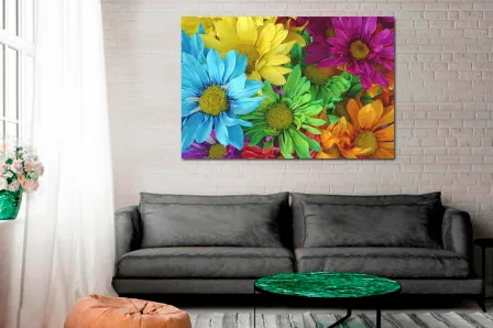 Quadro Múltiplas Flores Coloridas