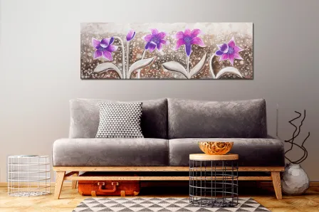 Quadro Lilás e Castanho 