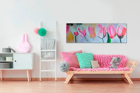 Quadro Tulipas Rosa