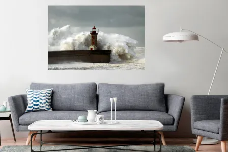 Quadro Farol e Mar