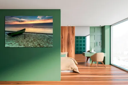 Quadro Barco na Praia