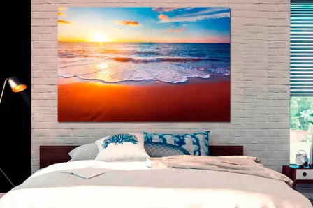 Quadro Entardecer na Praia