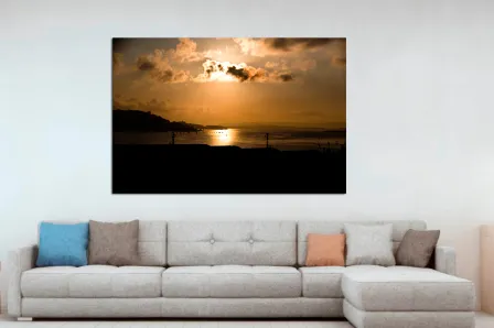 Quadro Anoitecer na Praia