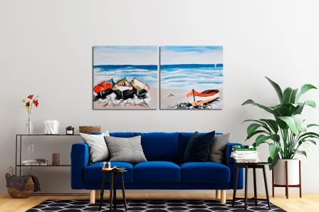 Quadro Quarteto de Barcos