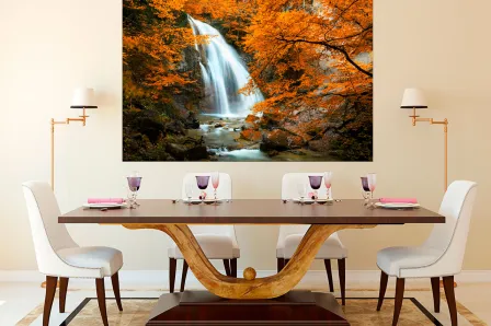 Quadro Cascata no Meio da Vegetação