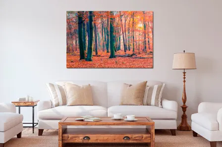 Quadro Árvores e Folhas Caídas 