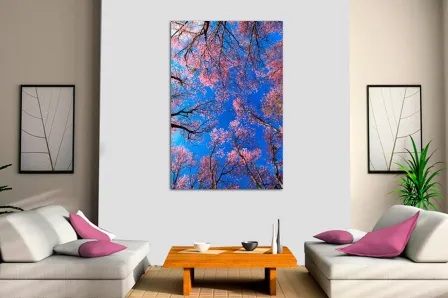 Quadro Árvores e Céu 