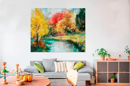 Quadro Rio em Desfoque