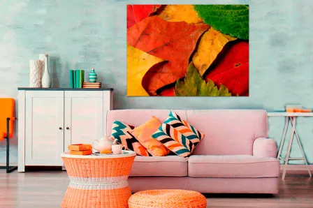 Quadro Hojas de Colores