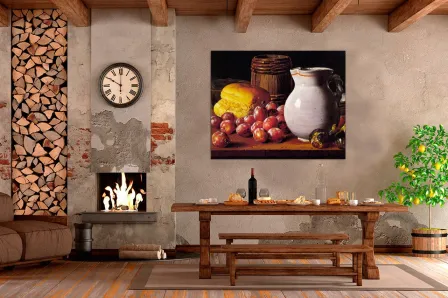 Quadro Pão e Uvas