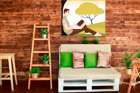 Quadro Leitura no Campo 