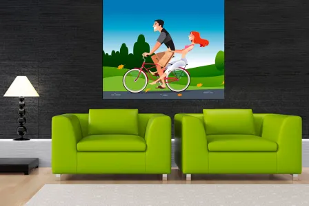 Quadro Casal de Bicicleta