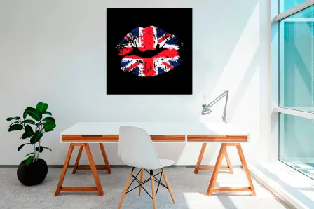 Quadro Bandeira em Lábios