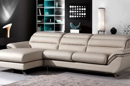 Sofá Chaise Longue Roma Pés Inox