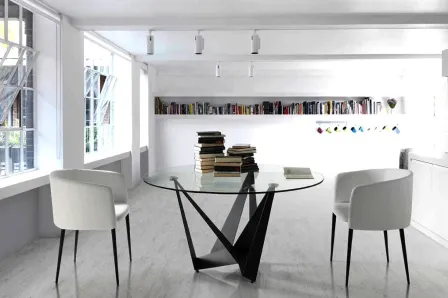 Mesa de Vidro Glass Top 
