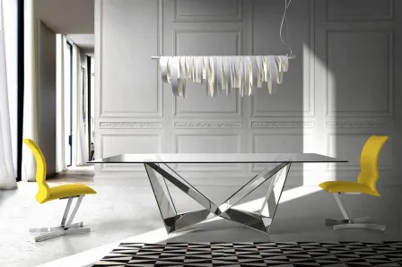 Mesa de Vidro Glass Reto 