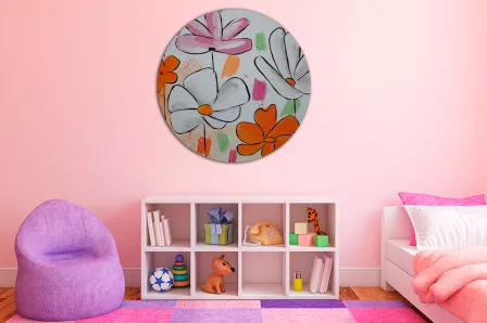 Quadro de Flores Redondas Juvenis
