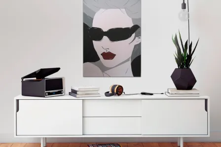 Quadro Menina com Óculos