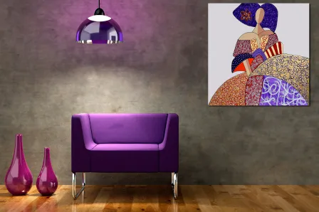 Quadro Menina em Roxo 
