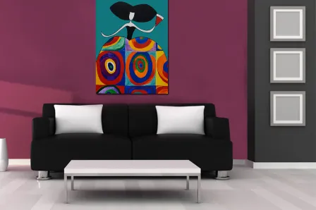 Quadro Menina Kandinsky