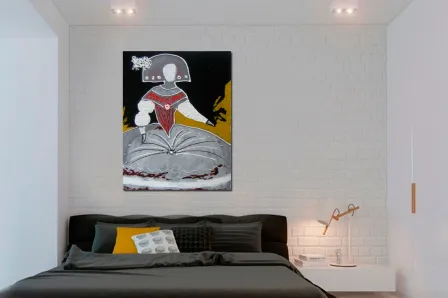 Quadro Menina moderna pintando saia