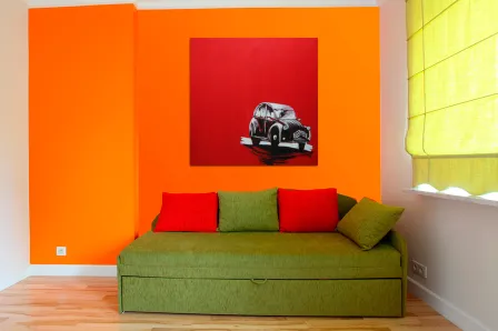 Quadro Fundo vermelho de carro