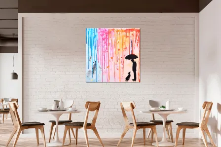 Pintura de chuva colorida 1