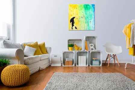 Quadro de chuva colorida 2