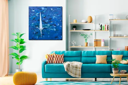 Pintura abstrata de barco