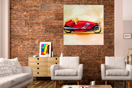 Quadro antigo de bolido