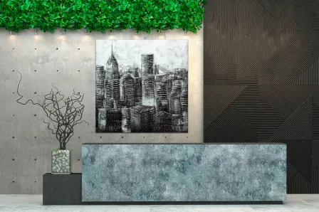 Pintura de edifícios em Nova York