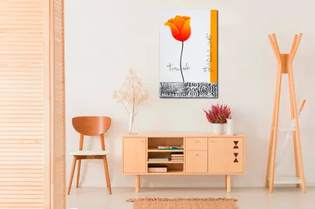 Pintura de flor de laranjeira