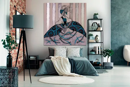Quadro saia menina decorada