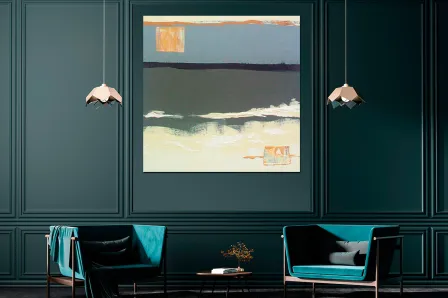 Pintura abstrata névoa 1
