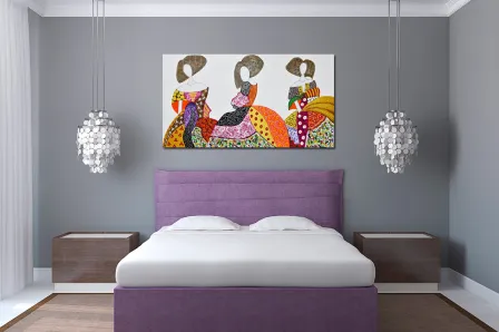Pintura três meninas especiais