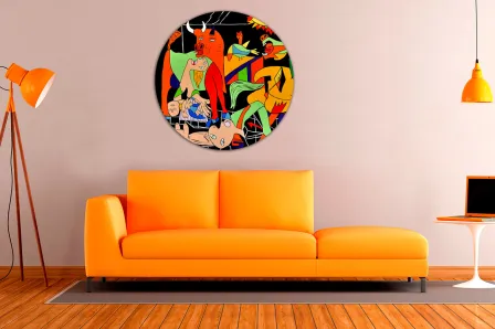 Guernica cores pintura redonda 1
