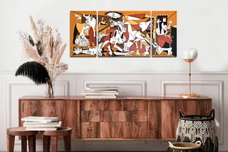 Pintura tríptico de Brown Guernica