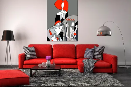 Pintura Menina estilo Picasso