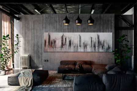 Pintura moderna da cidade