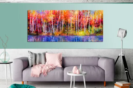 Pintura de paisagem colorida