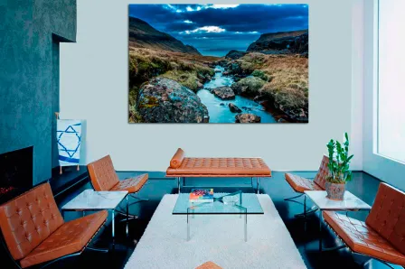 Pintura de paisagem rochosa