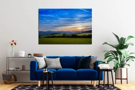 Pintura de paisagem de prados
