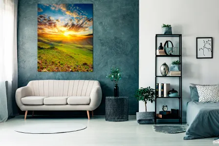 Pintura de paisagem de prados