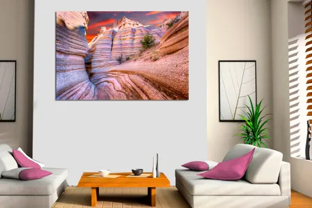 Pintura de paisagem de montanhas rochosas