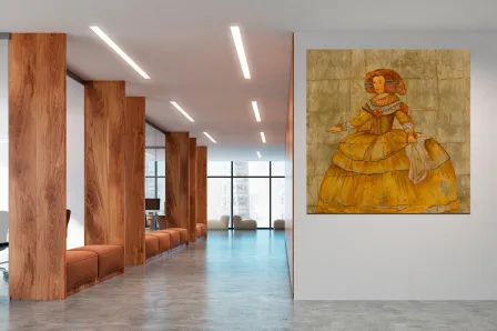 Pintura clássica de menina