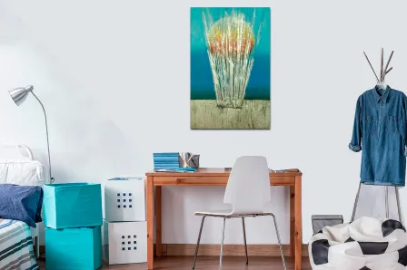 Pintura crepuscular azul