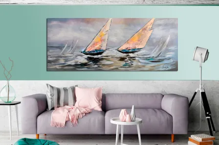 Pintura de barcos à vela